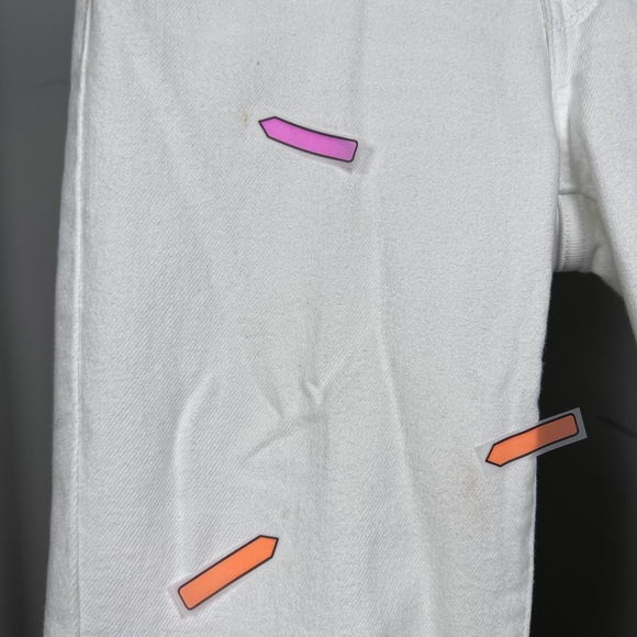 ON THRED UP - Levi's White Denim 712 Slim Size 26 - Picture 4 of 15